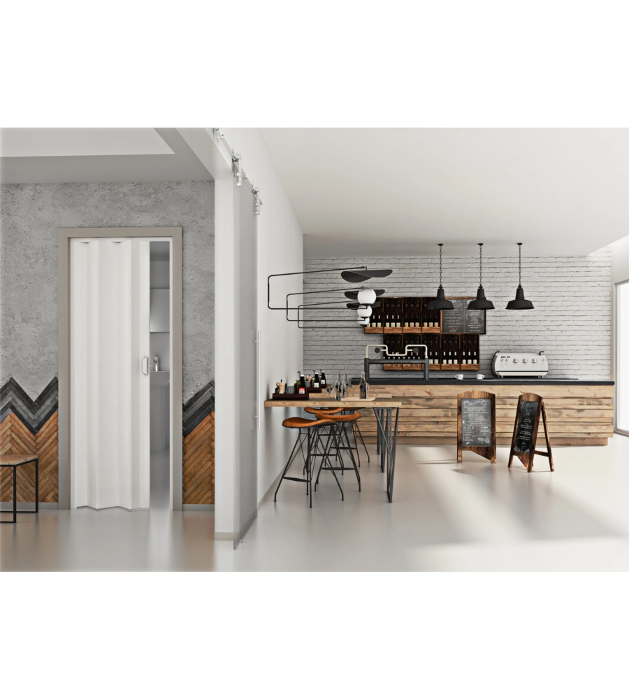 PORTA A SOFFIETTO DA INTERNO "MONICA" BIANCO 83X214 CM